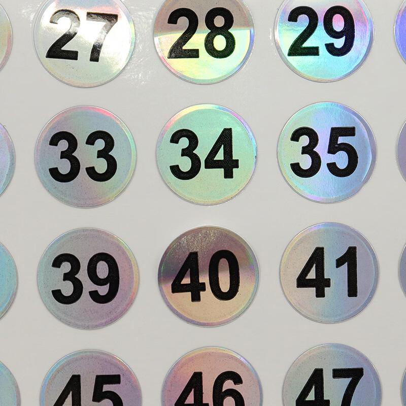 Moufu Waterproof Laser Number Nail Stickers