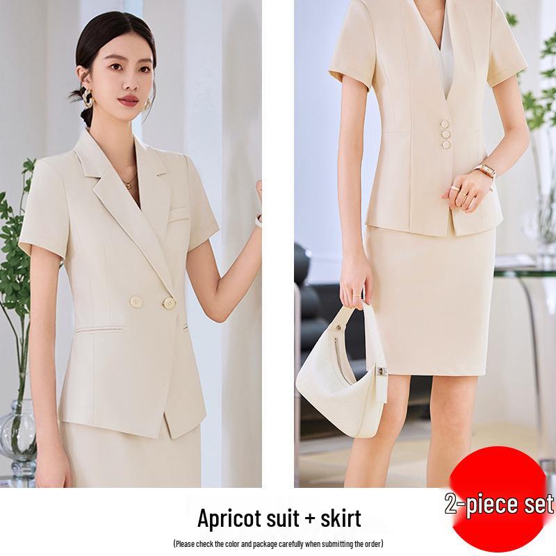 Damski garnitur blezerowy w stylu koreańskim z wyższej półki do profesjonalnego i casualowego noszenia latem