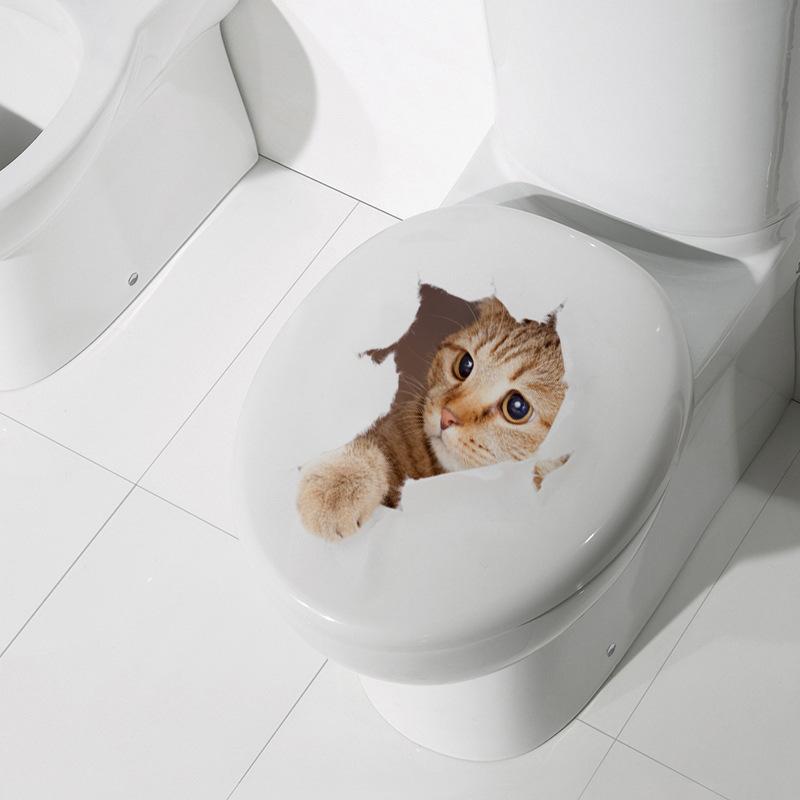 3D Cartoon Toilet Sticker Wall Sticker