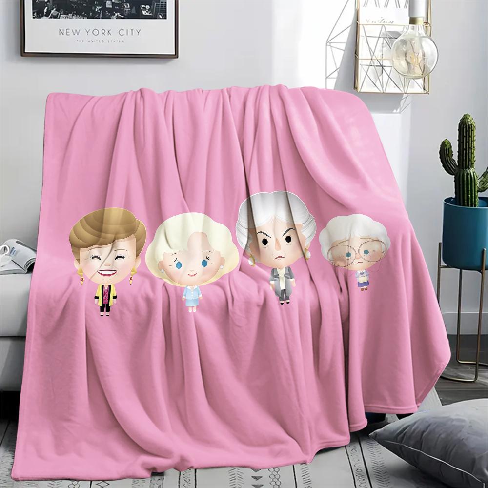 1PC The Golden Print Flannel Blanket, High quality All Seasons, Home Decor, Warmth and Comfort, Perfect for Christmas Gifts