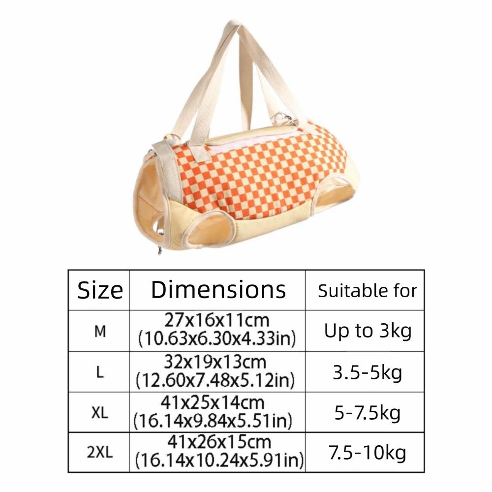 Vierbeiniges Design Haustiertrage Einzelschultergurt Weichwandige Katzentrage Canvas-Material Diagonale Spreiz-Hundetrage