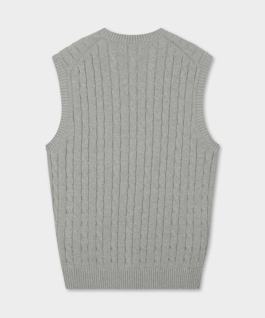Brooks Brothers Cotton Cable Vest (Grey) (Bbwvmbg105)