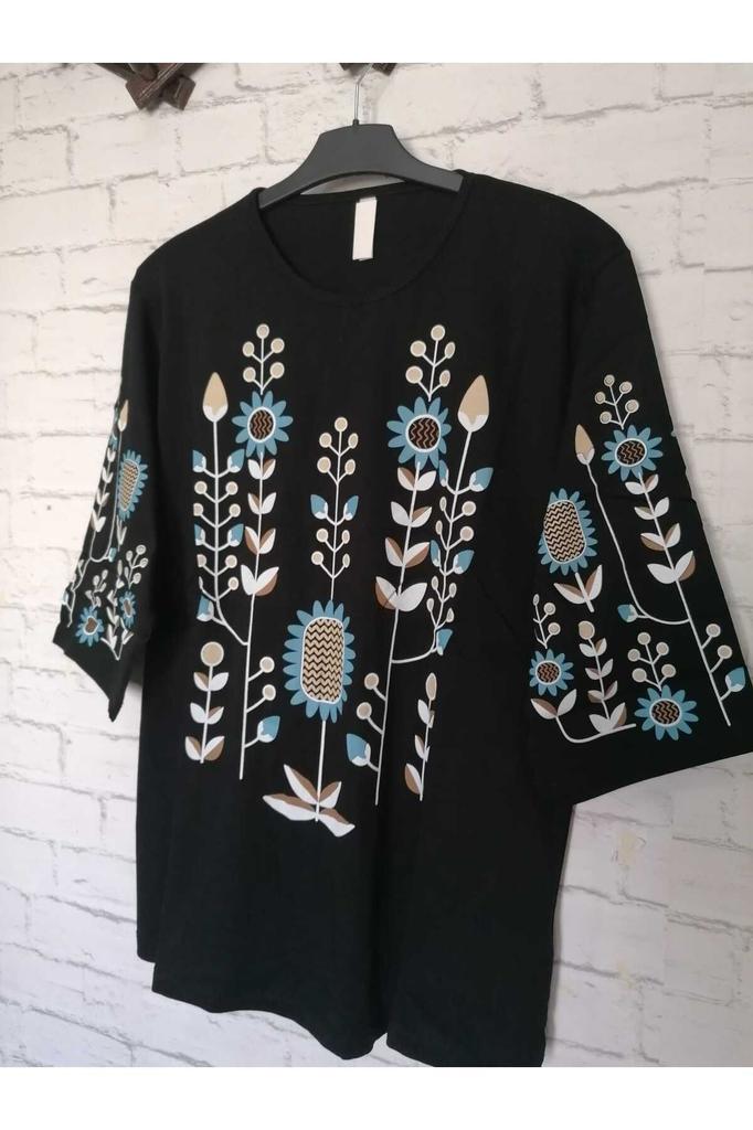 Damenbluse in großer Größe, perfekt für den Sommer, gekämmte Baumwolle, bequeme Bluse