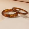 2pcs Retro Brown Resin Bangles Acrylic Marble Bracelet For Women Fashion Party Jewelry Gifts