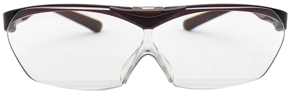 Face Trick a Magnifying Glass with a Dark Suitable for Both Glasses, 1.8x Flip-up Mechanism, Wine, Hands. FTL04-5