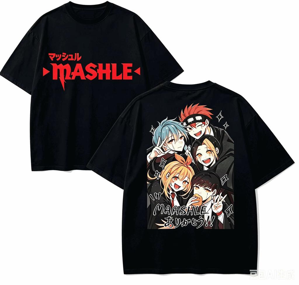 2026 Magic and Muscles Anime Lover T-shirt Harajuku Cotton New Model High Street Retro Fashion Unisex Oversized High Quality
