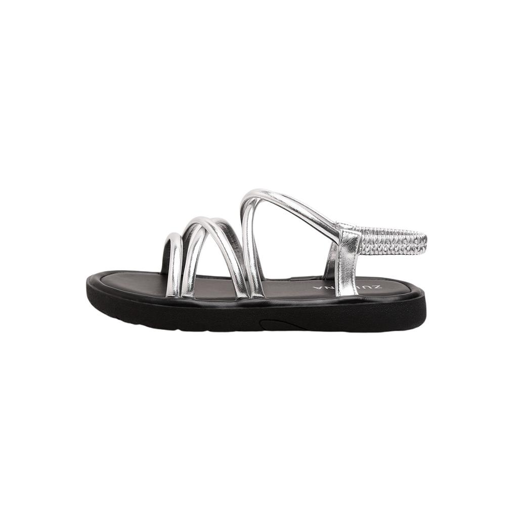 Roman thin strap sandals women's new cross strap platform one-word strap sandals fashionable and comfortable casual beach shoes