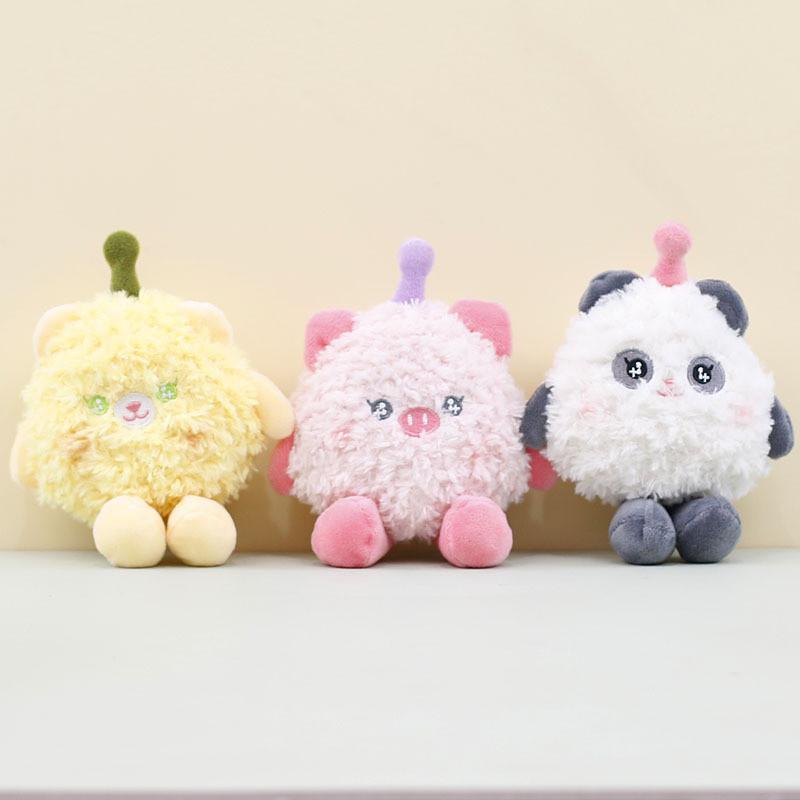 Adorable Plush Q Egg Keychain Wedding Toys Cute Duck Pig Panda Bear Gifts