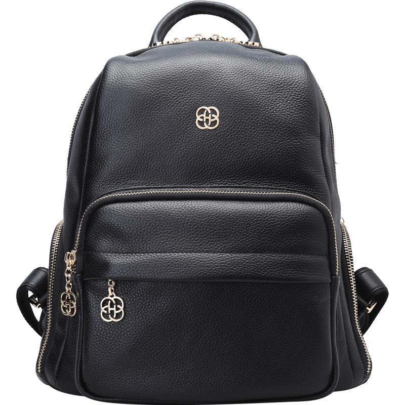 

Honggu Women s Leather Casual Backpack