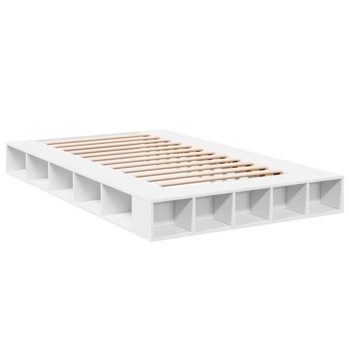 VidaXL Cadre de lit blanc 120x200 cm bois d'ingénierie, lit, lit de rangement, cadre de lit double, lit double, meuble de 3280482