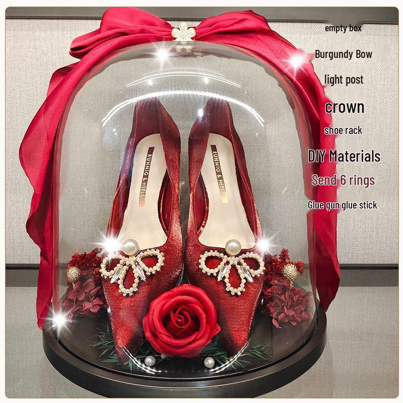 Hidden Wedding Shoe Box Ring Toss Game and Door Blocking Prank Props Set