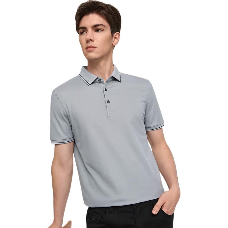 EMZ Erdos Men s Antibacterial Silk Blend Short Sleeve Polo Shirt XL/52