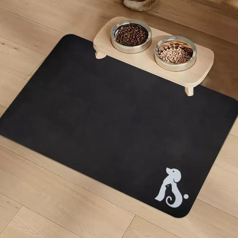 Waterproof Leather Pet Placemat - Non-Slip, Wash-Free, Easy-Care Mat for Cat & Dog Bowls