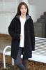 Necoat Long Long Größe M Damen Parka, Fleece gefüttert, Ärmel, Herbst/Winter, Schwarz,