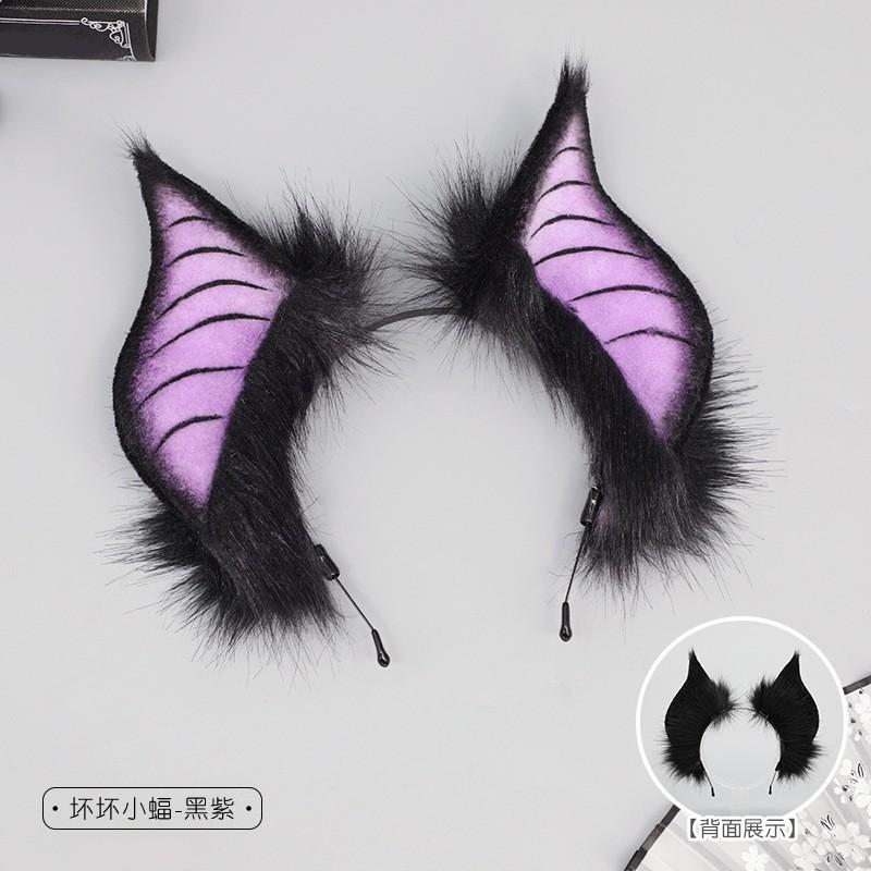 Halloween Fledermausohr Stirnband Kostümzubehör Cosplay Party Verkleidung Weiches Plüsch Tierkopfschmuck Unisex