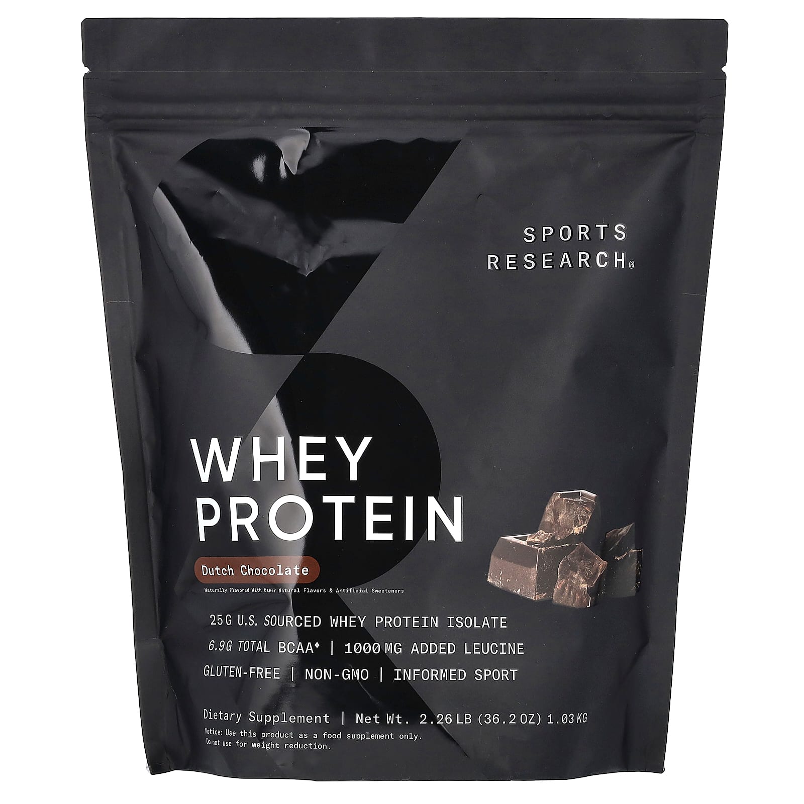

Sports Research, Whey Protein, Dutch Chocolate, 2.26 lb (1.03 kg)