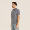 FERRAROMILANO Monotone Striped Short Sleeve Collared T-Shirt Navy (Am0Gtty21049)
