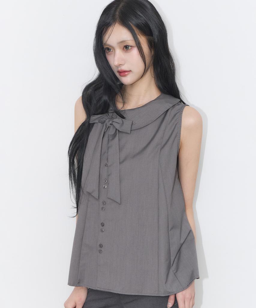 ILLIGO Rope Flare Blouse Charcoal