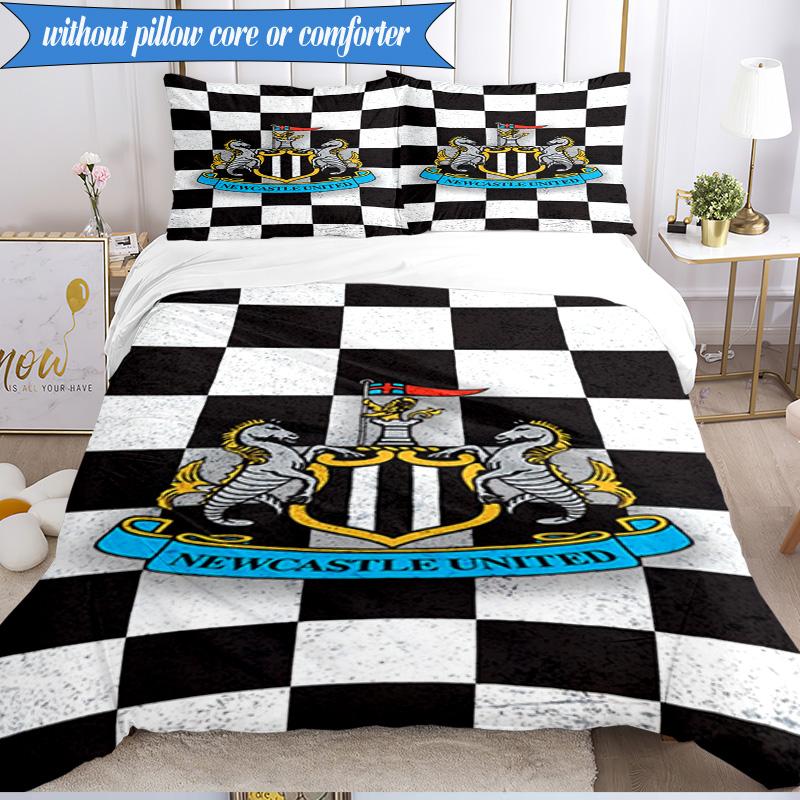 3-delige Zachte Beddengoedset met United Crest Print, Inclusief 1 Dekbedovertrek En 2 Kussenslopen Perfect voor Slaapkamer, Studentenkamer, Fan cadeau