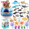 Dolphins Sharke Penguins Children Marine Animal Figures Set Model Toys Decor