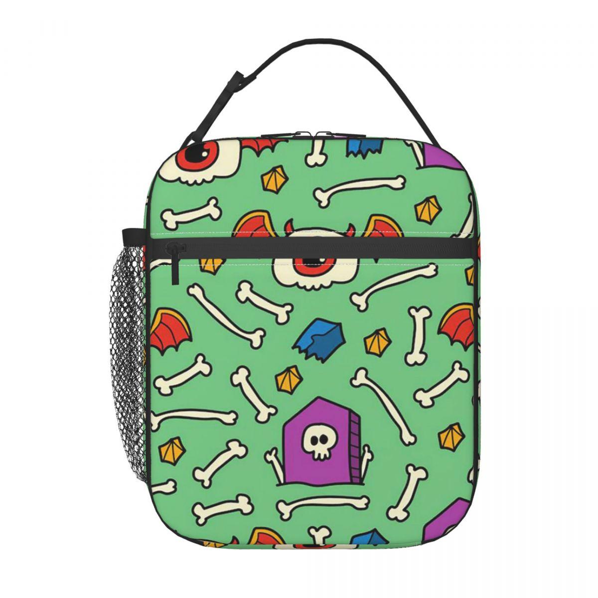 

Cartoon Eye Bat Pattern Insulated Lunch Bag for Women Children Leakproof Food Boxes Thermal Lunch Box Tote One Size