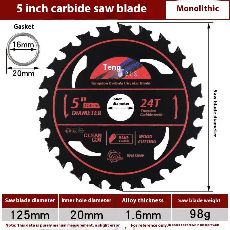 Tungsten Steel Alloy Pneumatic Saw Blade 4 Inches 5 Inches 5.5 Inches Woodworking Special Circular Saw Cutting Blade Lithium Special