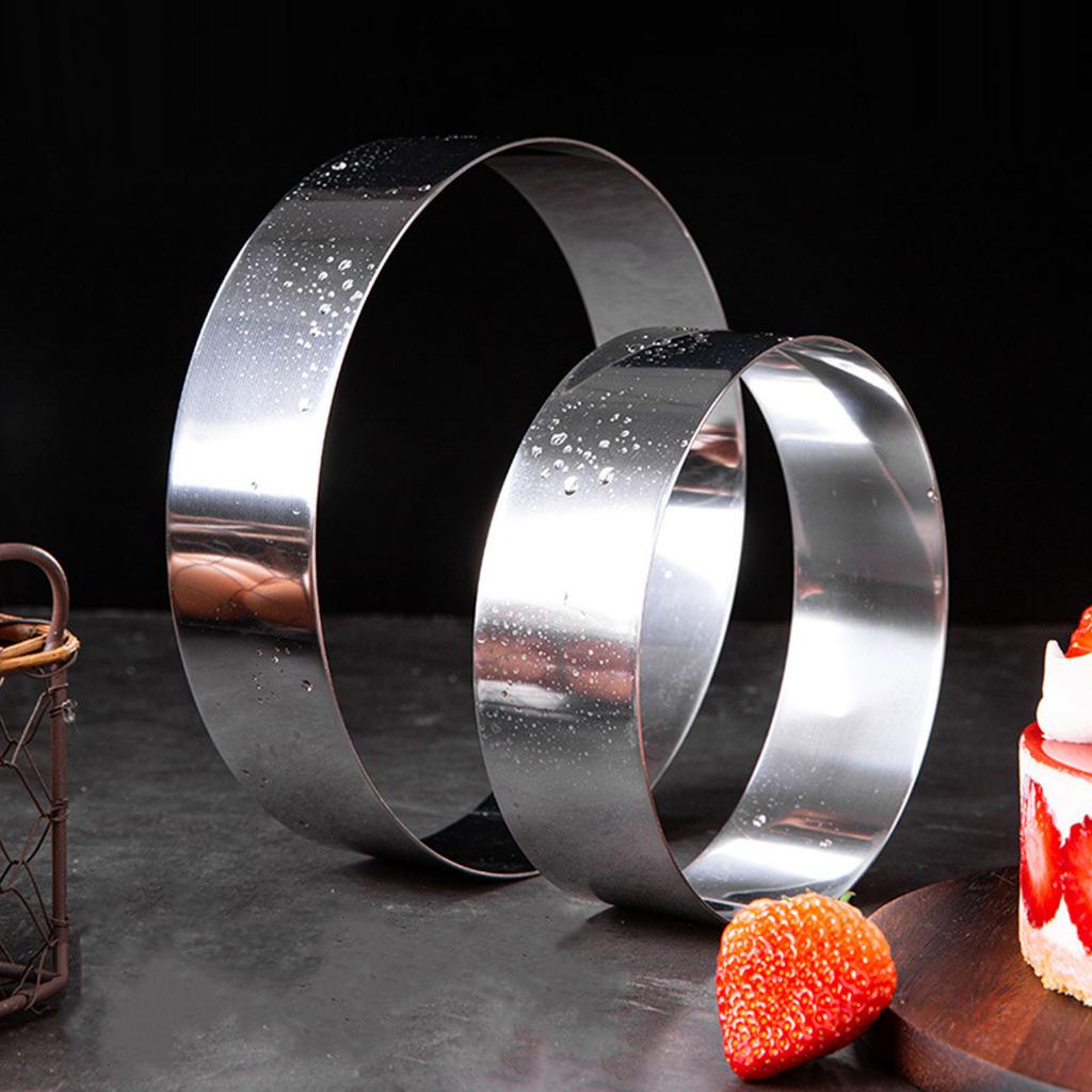 Inel rotund pentru tort, formă de copt pentru tort, oțel inoxidabil, inele pentru desert, formă pentru patiserie, instrument de copt pentru desert, formă antiaderentă pentru mousse