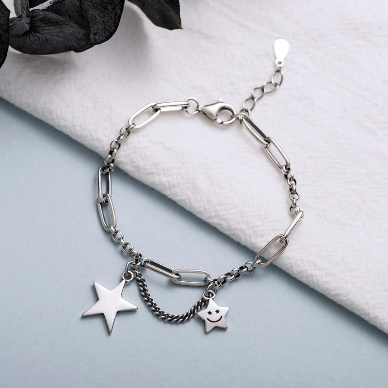 S925 Sterling Silver Korean Style Women's Bracelet - Perfect for Couples and Birthday Gifts