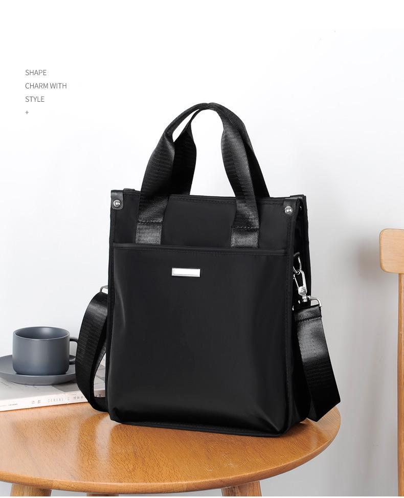 Men's Vertical Charm Handbag - Business Casual Briefcase, Commuting Shoulder Crossbody Bag
