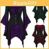 Women's Gothic Skull Pattern Medieval Renaissance Dress For Cosplay And Costume Parties