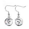 New Korean Style White and Blue Spiral Versatile Ear Hook Design Personalized and Fashionable