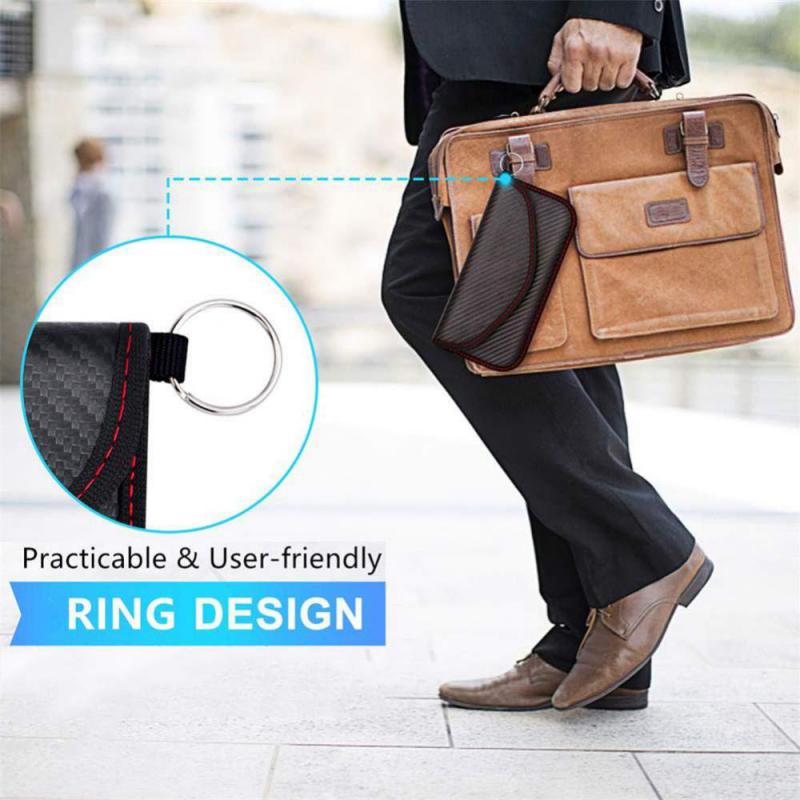 Signal Blocking Bag Mobile Phone RF Signal Blocker Car Key Faraday Bag Anti-Radiation Wallet Case Radiation Protection Pouch