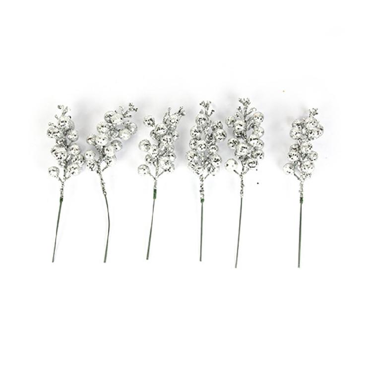 6/24 Pieces Simulation Of Rich Red Berries Suitable For New Year's Christmas
