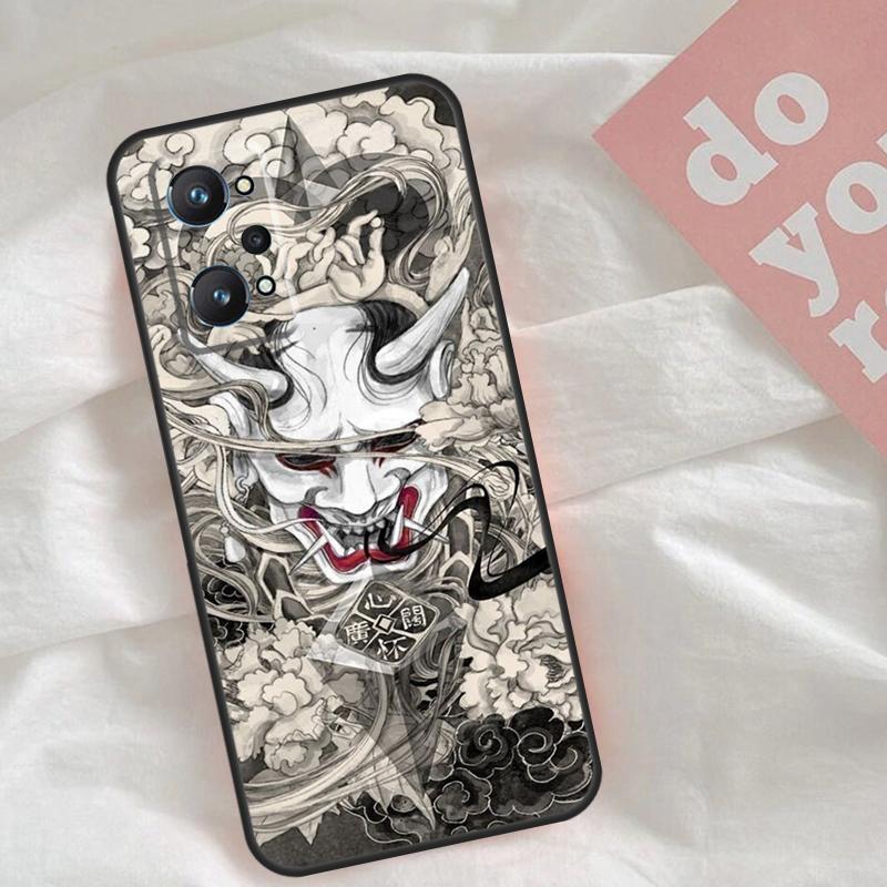 Samurai Oni Mask Case For Realme C51 C75 C63 C61 C55 C53 C35 C65 C67 C71 15 11 12 13 14 Pro Plus GT6 GT7 Pro