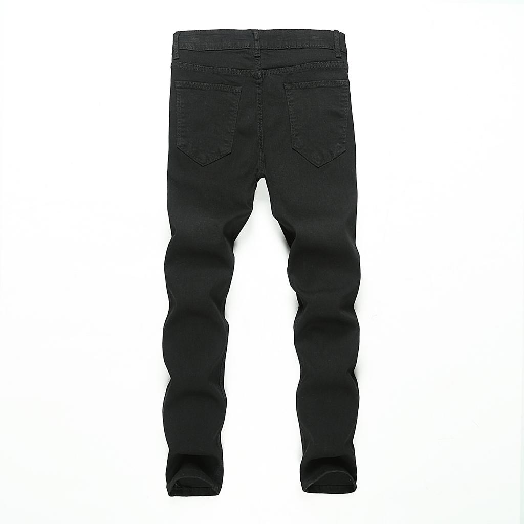 High Quality European And American Men'S Elastic Tight Fitting Small Leg Jeans