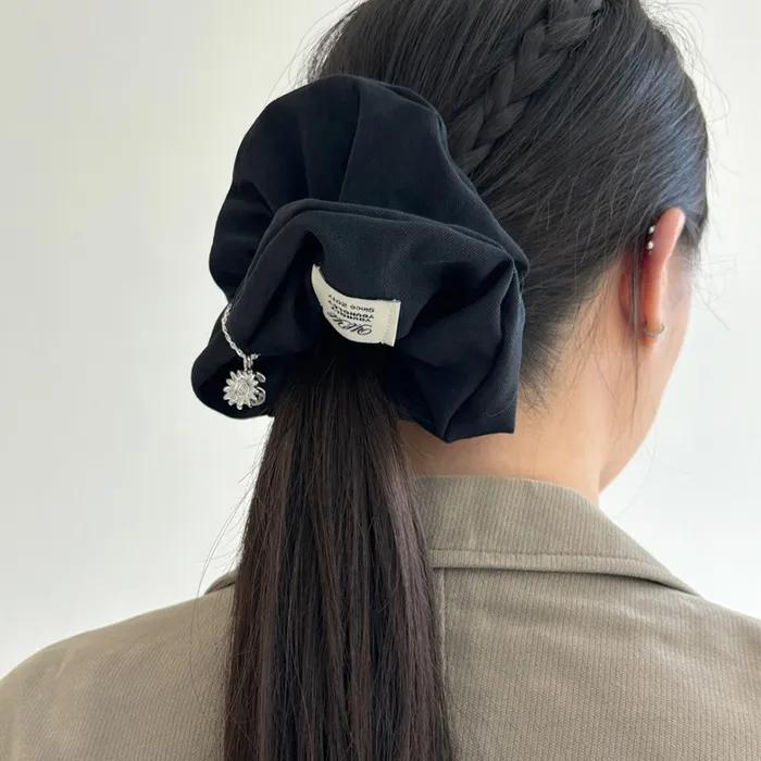 [Select 2 Initials/Gift Wrapping] Anniversary initial scrunchie, INK