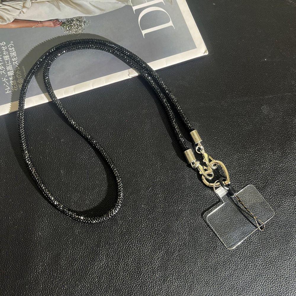 Glitter Crystal Rhinestone Phone Lanyard Bright Bling Bling Phone Case Chain Straps Phone Anti-lost Rope Phone Accessories