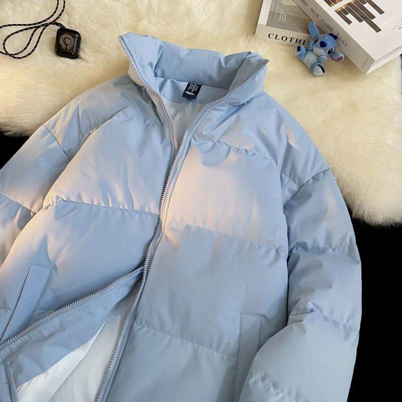 

Утолщенная одежда с хлопковой подкладкой, зимняя новинка, одежда жареный уличный хлеб , универсальная повседневная одежда с хлопковой подкладкой, куртки с хлопковой подкладкой. 3XL светло-синий