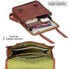 Goat Leather Messenger Bag: Personalized Tablet Satchel, Brown Crossbody
