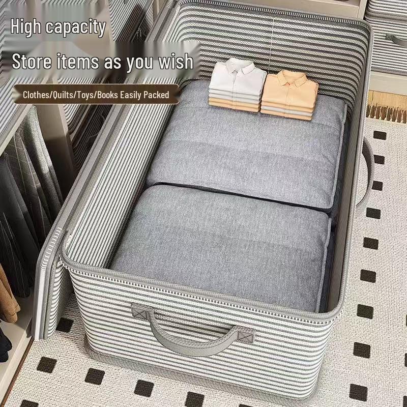 Faltbare Aufbewahrungsbox mit großem Fassungsvermögen und Deckel für Schlafzimmer, Kleidung und Spielzeug