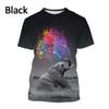 Summer Fashion 3D Printed Cute Nice Animal Elephant Men Fresh And Simple Short Sleeve Round Neck T-shirt Tops