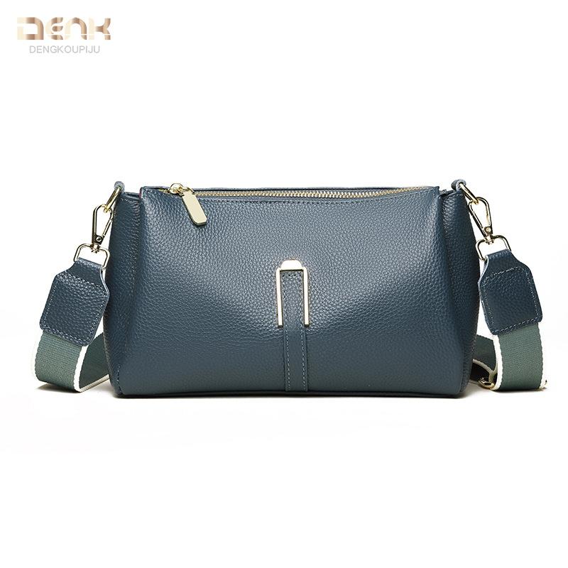 Leather women's bag new trendy fashion simple shoulder messenger bag soft leather mother bag