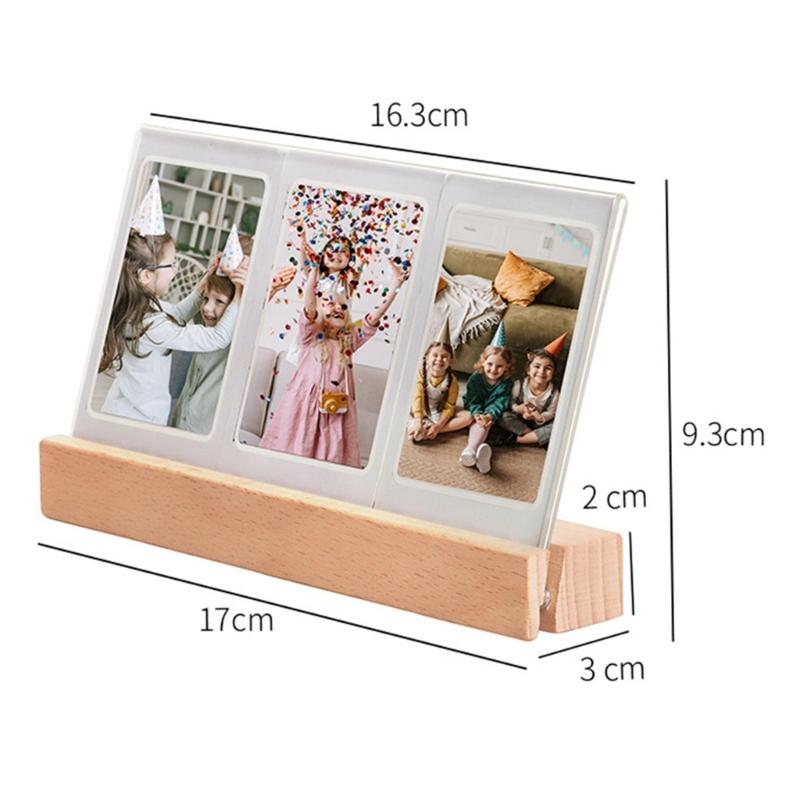 Multifunctional Acrylic Photo Frame With LED Night Light For 3inch Camera Photos Display Home Office Decorations