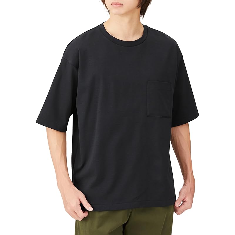 

[NEUTRALWORKS.] T-shirt deodorant big silhouette Smooth Comfort Big Tee with Pocket men s KS34145 black XL