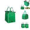 Reusable Green Non-woven Fabric Foldable Supermarket Trolley Bag Convenient Shopping Cart Bag