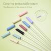 Water Cup Straw Reusable Silicone Straw Silicone Multicolor Scalable Straw Replaceable Cups Straw Tea Milk
