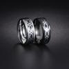 8mm Casual Black Men's Ring Geometry Grain Stainless Steel Male Wedding Band Comfort Wear Gentlemen  Gift High Quality