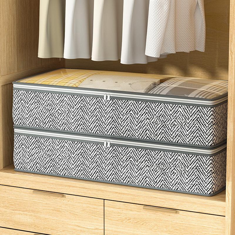 Large Under Bed Storage Bag Household Clothing Quilts Foldable Wardrobe Closet Organizer Container With Clear Window