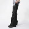 Producto Nuevo de Verano para Hombre, Pantalones Casuales Ligeramente Acampanados, Color Sólido con Caída, Mopa de Piso Plegada Estilo Americano