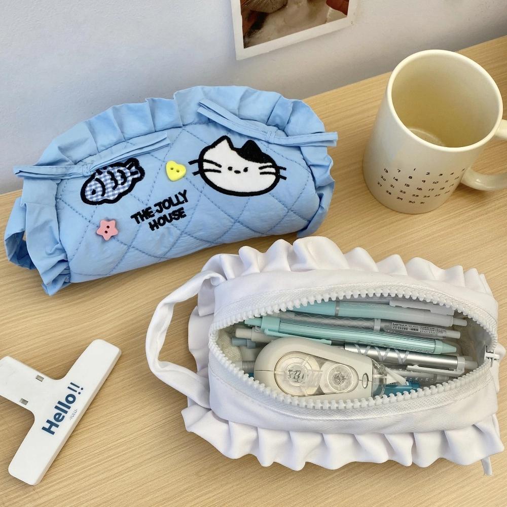 Large Capacity Korean Pencil Bag Cosmetics Storage Makeup Bag Stationery Storage Bag  School Office